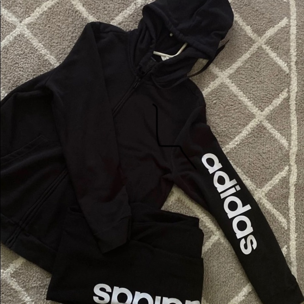 Adidas black womens sweatsuit